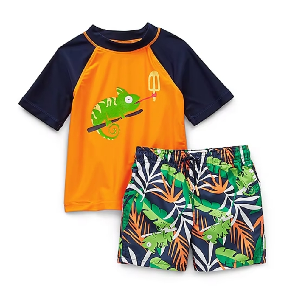 Nwt Okie Dokie‎ 2T swim shirt and trunks